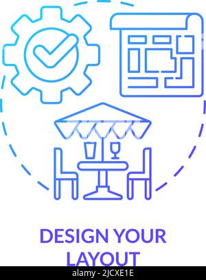 Design layout blue gradient concept icon Stock Vector