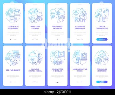 Profitable startup ideas blue gradient onboarding mobile app screen ...
