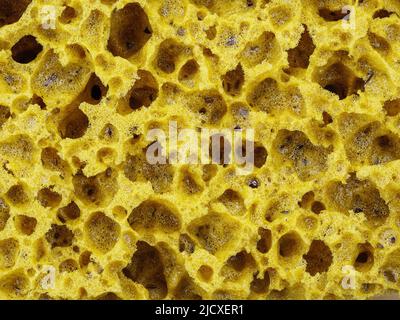 Texture of yellow sponge for decor as abstract background Stock Photo