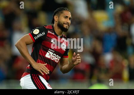 Pablo of Flamengo during the match between Flamengo and Cuiaba as part of  Brasileirao Serie A 2022 at Maracana Stadium on June 15, 2022 in Rio de  Janeiro, Brazil. (Photo by Ruano