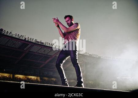 Turin, Italy. 15th June, 2022. Turin Italy June 15 2022The Italian singer-songwriter, Cesare Cremonini performs in Turin, with his Stadi 2022 tour (Photo by Bruno Brizzi/Pacific Press) Credit: Pacific Press Media Production Corp./Alamy Live News Stock Photo