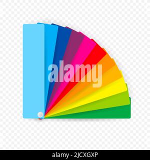 Color palette guide on transparent background. Stock Vector