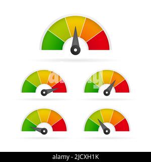 Credit score speedometer on white background Stock Vector Image & Art ...