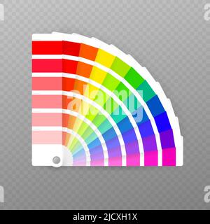 Color palette guide on transparent background. Stock Vector
