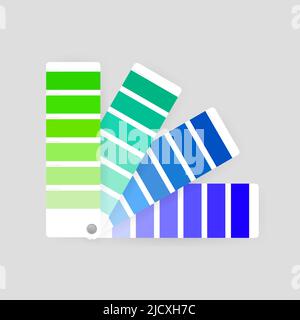 Color palette guide on transparent background. Stock Vector