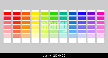 Color palette guide on transparent background. Stock Vector
