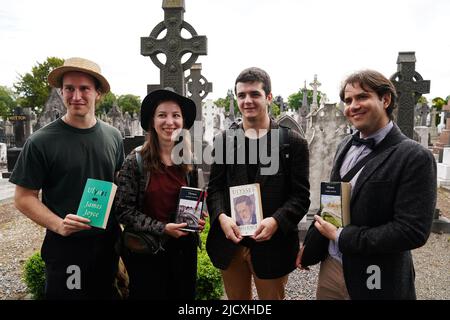 People attend Glasnevin Cemetery, Dublin, for events during the annual ...