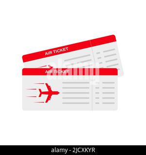Modern and realistic airline ticket design with flight time and passenger name. vector illustration Stock Vector