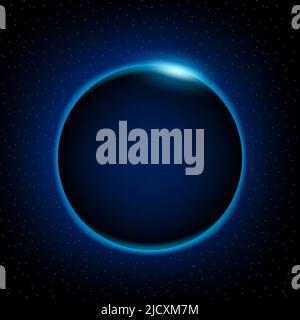 Dawn from space. Dawn from space. Rising sun behind the earth. Vector background. Stock Vector