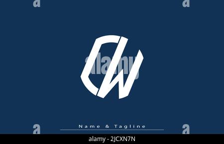 Alphabet letters Initials Monogram logo CW , WC Stock Vector
