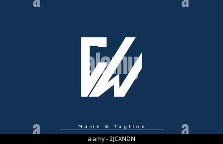 Alphabet letters Initials Monogram logo CW , WC Stock Vector