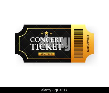 ticket concert invitation, show, coupon, ticket pass admission entry entrance Stock Vector