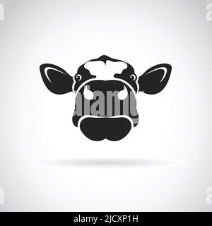 Vector of a cow head on white background. Easy editable layered vector illustration. Stock Vector