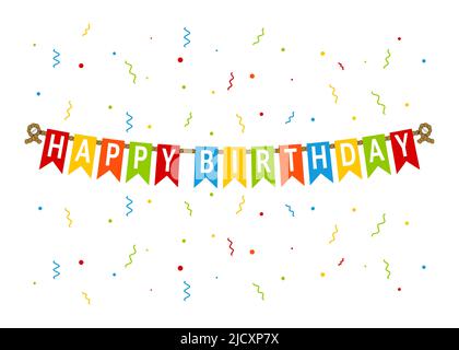 Multicolored bright buntings flags garlands Stock Vector