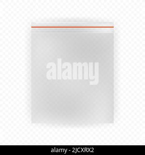 Realistic plastic bags on white background. Stock Vector