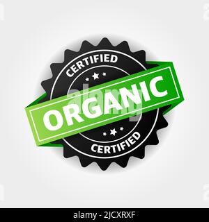 organic shield sign, symbol no gmo vector icon Stock Vector