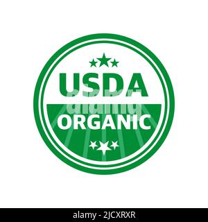 USDA organic shield sign, symbol no gmo vector icon Stock Vector