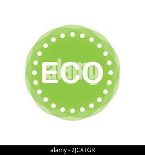 Eco flat vector icon. Ecology flat vector sign. Stock Vector