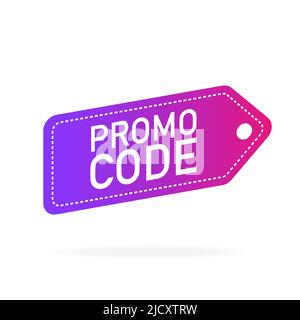 Promo Price Tag with colorful Bar Code. Stock Vector