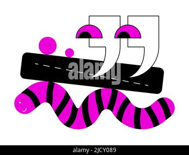 Creating a text heading - colorful flat design style illustration Stock Vector