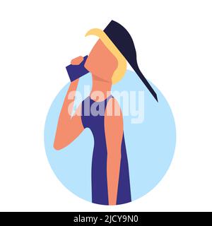Man with phone vector illustration technology icon. Business mobile and communication character male. Businessman call on device and talking network. Stock Vector