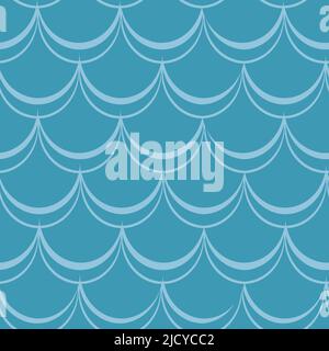 Mermaid scales, seamless vector repeat pattern fantasy surface design Stock Vector