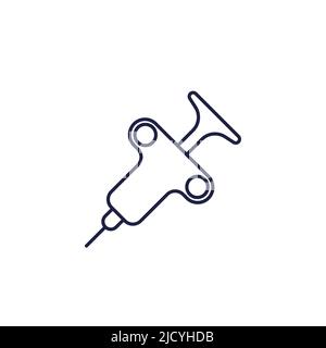 biopsy tool icon, line vector Stock Vector