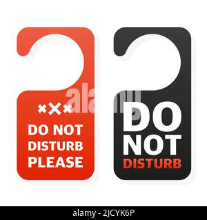 Hanger sign do not disturb. Door sign. Stock Vector