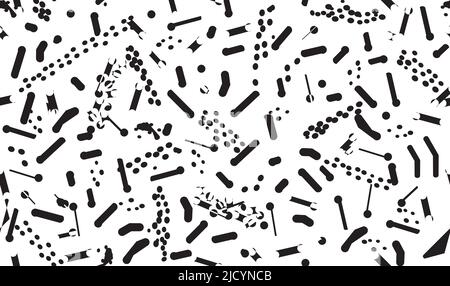 Abstract geometric seamless pattern. Dotted painting. Streamlined organic shapes texture. Abstract backdrop with chaotic flowing dots. Artistic stylis Stock Vector