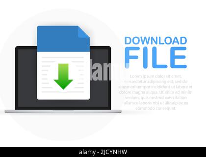 Progress bar of file copying. Download file. Stock Vector