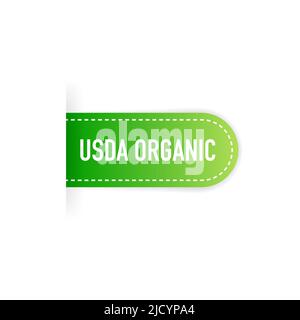 Usda free green ribbon. vector illustration. Stock Vector