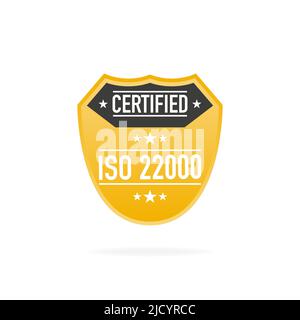 Certified gold seal isolated on white background. Vector illustration. Stock Vector