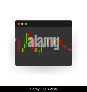 Candle stick graph chart of stock market investment trading. Stock Vector
