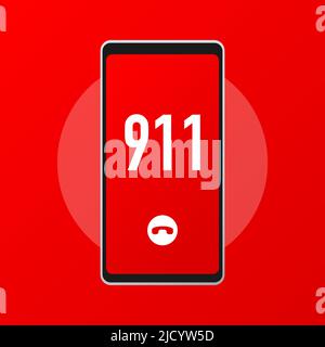 Emergency flat design. Vector illustration. Stock Vector
