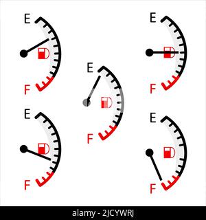 Fuel gauge. Full tank. Car dashboard scale Stock Vector Image & Art - Alamy