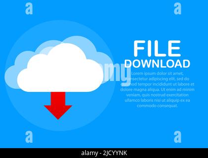 Progress bar of file copying. Download file. Stock Vector