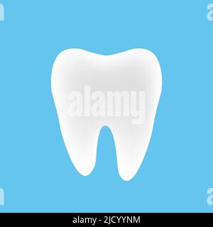 Clean Teeth isolated on blue background. Vector illustration. Stock Vector