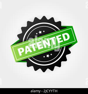 Patented, great design for any purposes. Vector flat stamp and sign. Vector illustration. Stock Vector