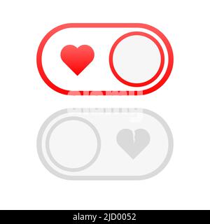 Trendy love switch, great design for any purposes. Light style background. Pink background. Business design. Vector illustration. Stock Vector