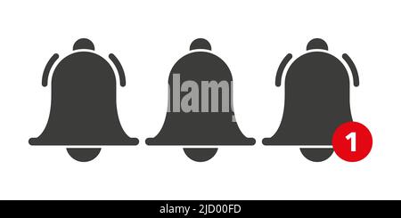 Flat template with message bell on white background for mobile app design. Application interface. Comment sign symbol. Vector illustration. Stock Vector