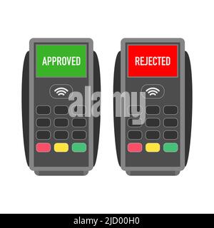 POS Terminal on a white background. Vector illustration. Stock Vector