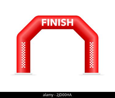 Start finish flag and banner for concept design. Illustration concept. Vector illustration. Stock Vector