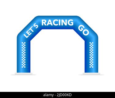 Start finish flag and banner for concept design. Illustration concept. Vector illustration. Stock Vector