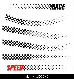 Sport flags lines squres set Stock Vector
