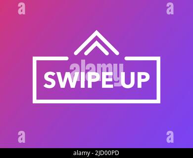 Modern swipe up new post, great design for any purposes. Social media element. Web design. Vector illustration. Stock Vector