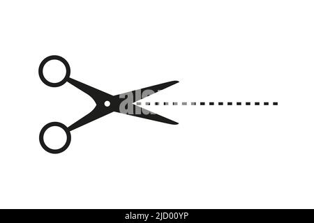 Scissors in paper cut style on black background. Vector illustration. Stock Vector