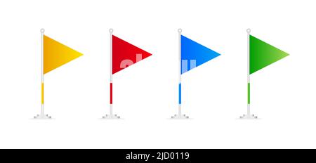Start finish flag and banner for concept design. Illustration concept. Vector illustration. Stock Vector