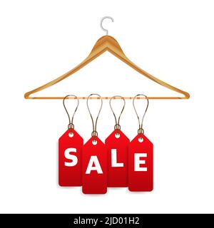 Sale shop hanger. Business banner. Vector illustration. Stock Vector