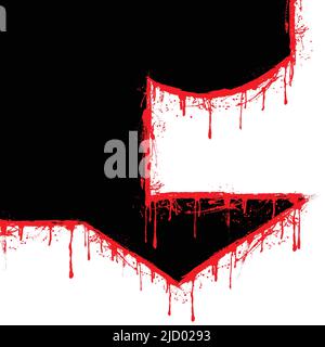 Blood splash lines set Stock Vector