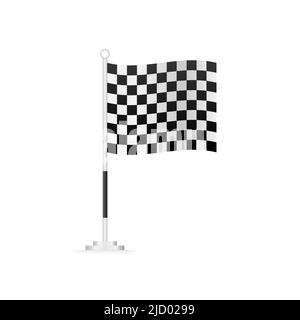 Start finish flag and banner for concept design. Illustration concept. Vector illustration. Stock Vector